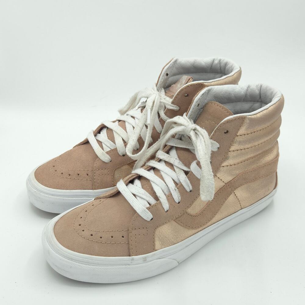 Vans Sk8-Hi Reissue  Women's Size 8 Metallic Rose Gold Pink